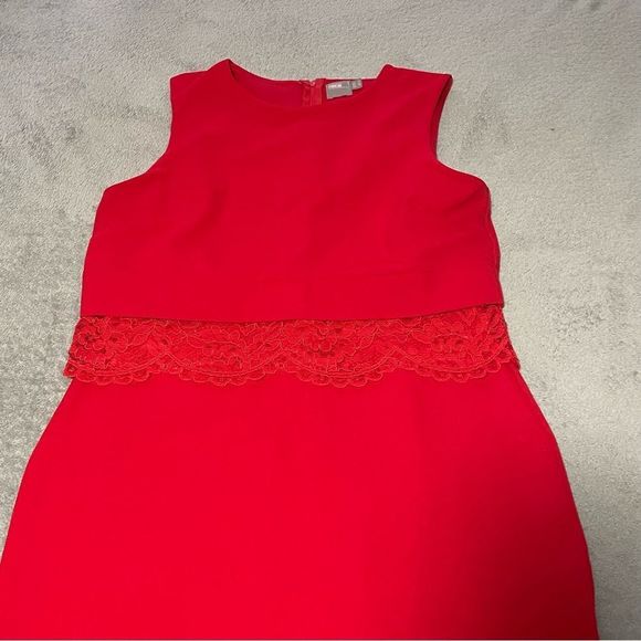 Asos midi sleeveless dress in red size 10 EUC - Picture 2 of 10
